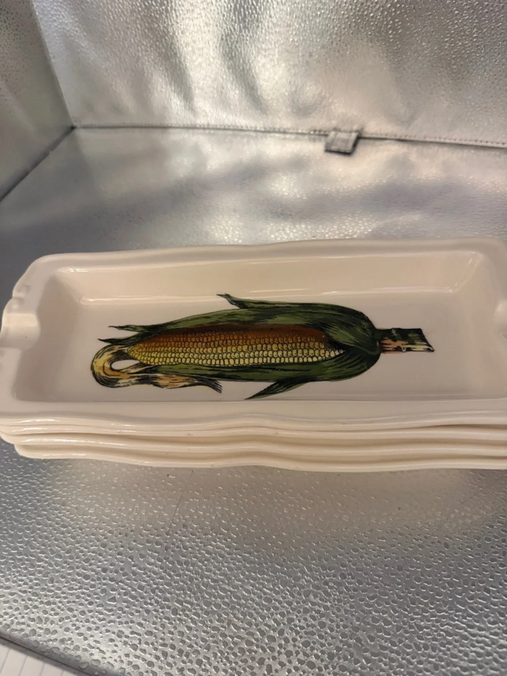 Vintage adorable ceramic stacking set of 4 corn on the cob dishes - Picture 3 of 12
